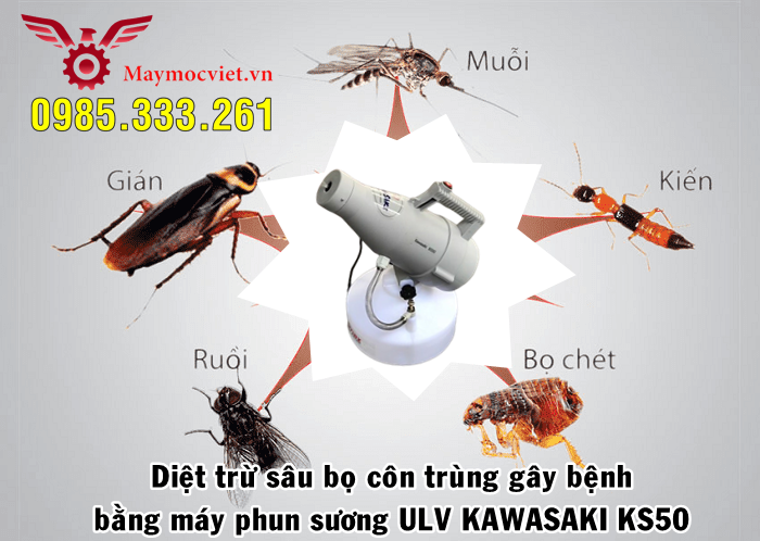 Máy phun sương ULV KAWASAKI KS50 Diệt Mọi Loại Côn Trùng Gây Hại