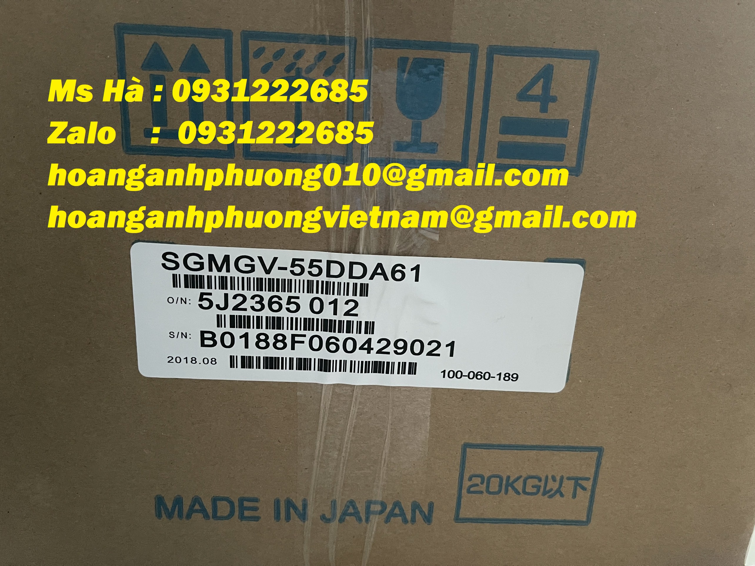 SGMGV-55DDA61, yaskawa, động cơ chính hãng, mới 100%