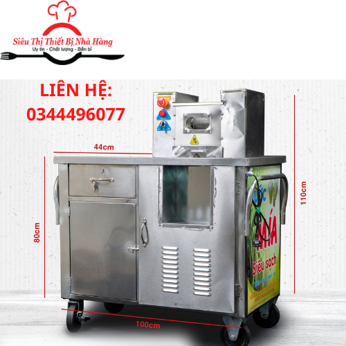 Máy ép mía siêu sạch- máy ép mía 3 lô- ép 2 cây mía cùng 1 lúc