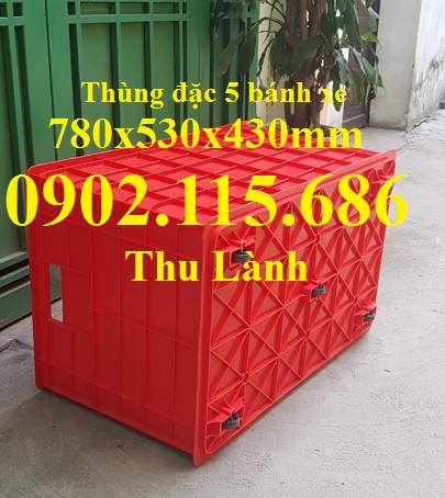 Thùng nhựa giao ship hàng, thùng nhựa 5 bánh xe