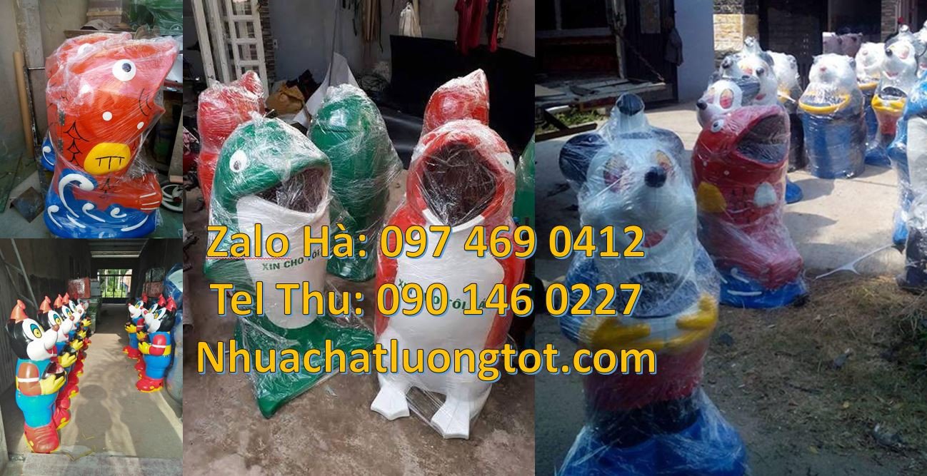 thùng rác hình con chim cánh cụt,sọt rác hình con gấu,thùng rác con th