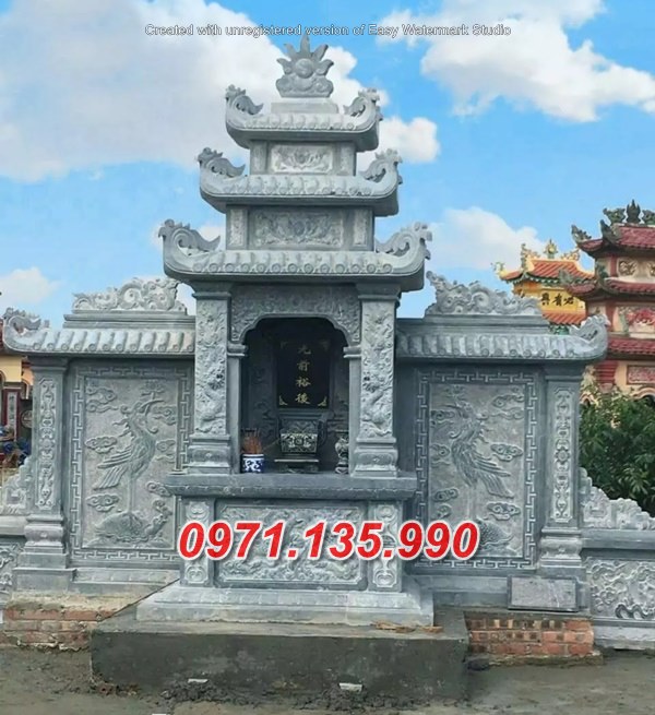 Mẫu lăng mộ đá khối xanh đẹp bán tại bình dương bình phước lăng thờ đá
