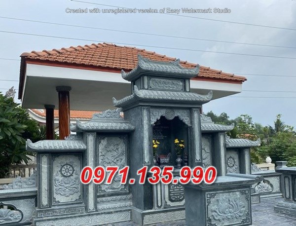 Mẫu lăng mộ đá khối xanh đẹp bán tại bình dương bình phước lăng thờ đá