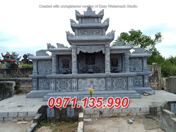 Mẫu lăng mộ đá khối xanh đẹp bán tại bình dương bình phước lăng thờ đá