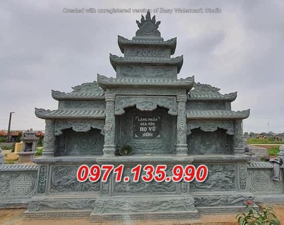 Mẫu lăng mộ đá khối xanh đẹp bán tại bạc liêu đồng nai - lăng thờ đá