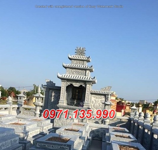 Mẫu lăng mộ đá khối xanh đẹp bán tại TP HCM Sài Gòn - lăng thờ