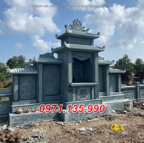Mẫu lăng mộ đá khối xanh đẹp bán tại TP HCM Sài Gòn - lăng thờ