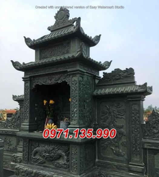 Mẫu lăng mộ đá khối xanh đẹp bán tại Sài Gòn Lâm đồng - lăng thờ đá