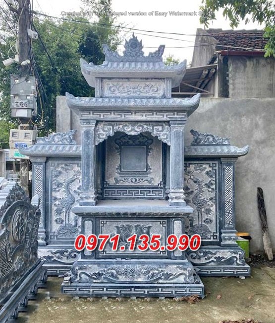Mẫu lăng mộ đá khối xanh đẹp bán tại Sài Gòn Lâm đồng - lăng thờ đá