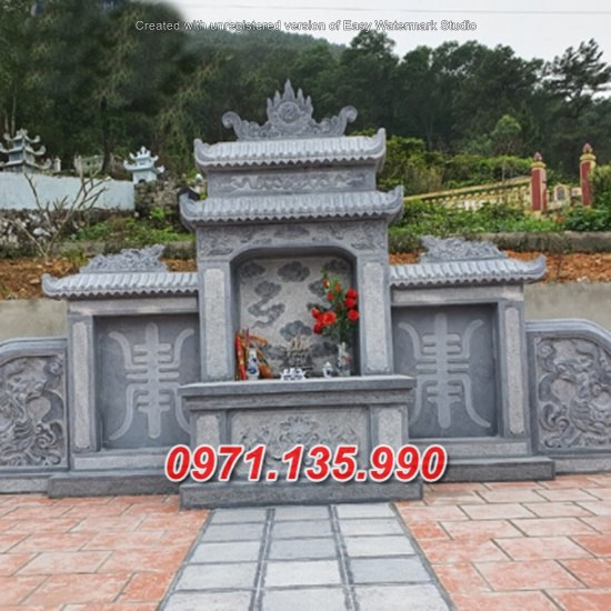 Mẫu lăng mộ đá khối xanh đẹp bán tại Sài Gòn Lâm đồng - lăng thờ đá