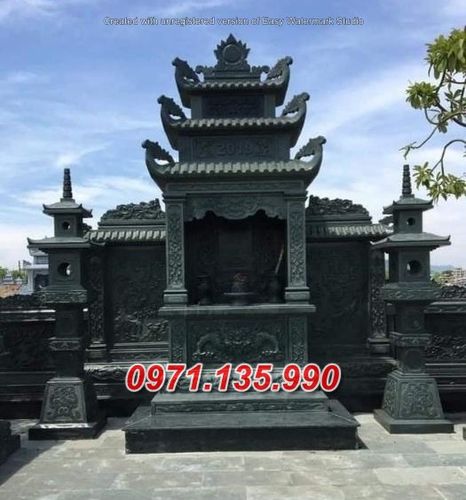Mẫu lăng mộ đá khối xanh đẹp bán tại gia lai TP hcm - lăng thờ đá