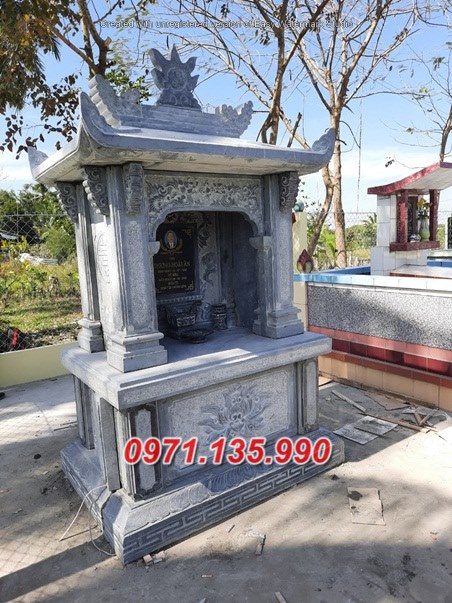 Mẫu lăng mộ đá khối xanh đẹp bán tại Đà Nẵng Huế - lăng thờ đá