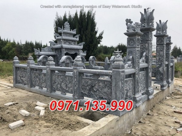 Khuôn viên lăng mộ đá đẹp bán tại kiên giang hậu giang nghĩa trang đá