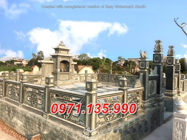 Khuôn viên lăng mộ đá đẹp bán tại kiên giang hậu giang nghĩa trang đá