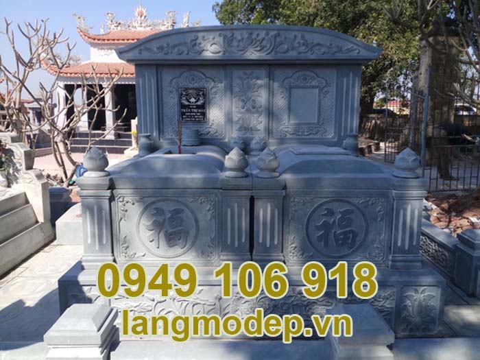 Mẫu xây mộ để tro cốt hài cốt bằng đá 2023