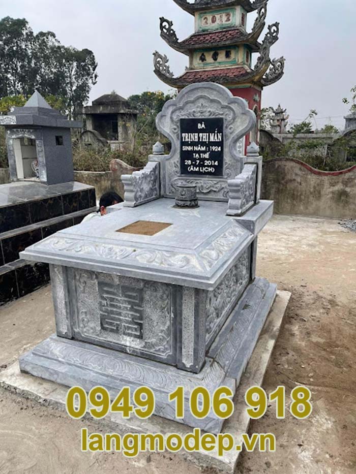 Mẫu xây mộ để tro cốt hài cốt bằng đá 2023