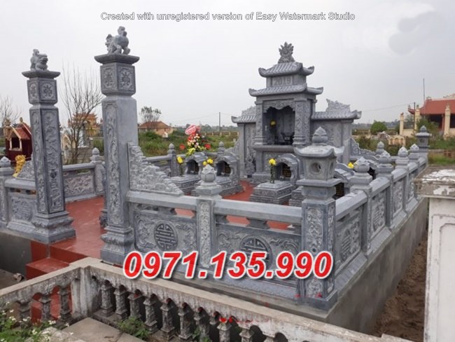 Khuôn viên lăng mộ đá đẹp bán tại quảng bình quảng trị nghĩa trang đá