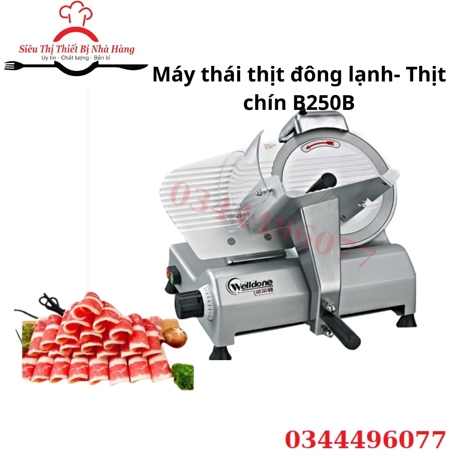 Máy thái thịt B250B, máy thái thịt chín, giò chả, thịt nguội