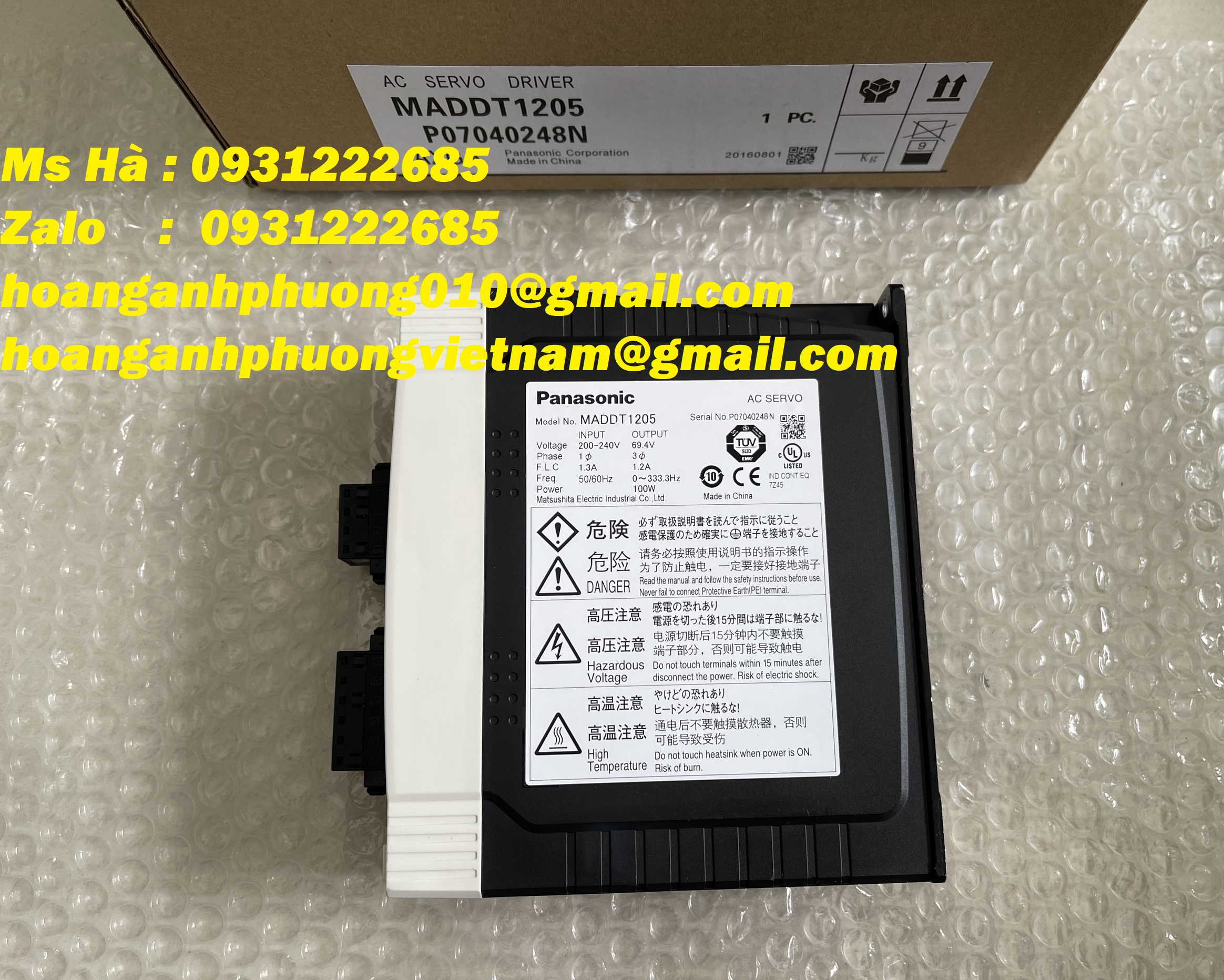 Bộ điều khiển động cơ panasonic MADDT1205 mới, chính hãng 100%