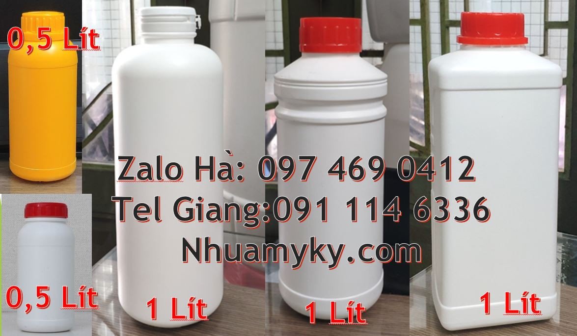 chai nhựa tròn màu trắng 1l,chai nhựa 1l đựng hóa chất,chai nhựa giá r