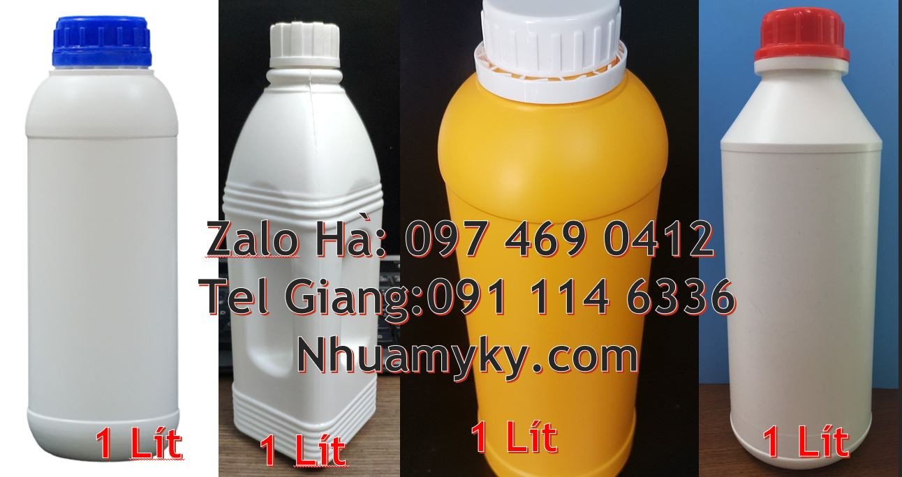 chai nhựa tròn màu trắng 1l,chai nhựa 1l đựng hóa chất,chai nhựa giá r