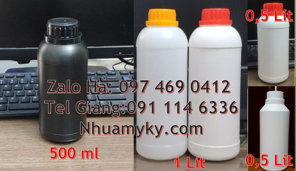 chai nhựa tròn màu trắng 1l,chai nhựa 1l đựng hóa chất,chai nhựa giá r