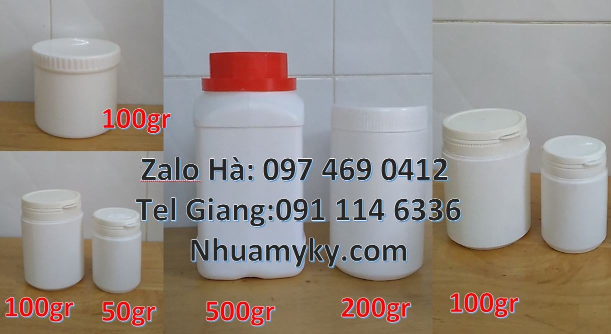 hũ nhựa 100g đựng mực rim,hũ nhựa 500g đựng thực phẩm,hũ nhựa giá rẻ