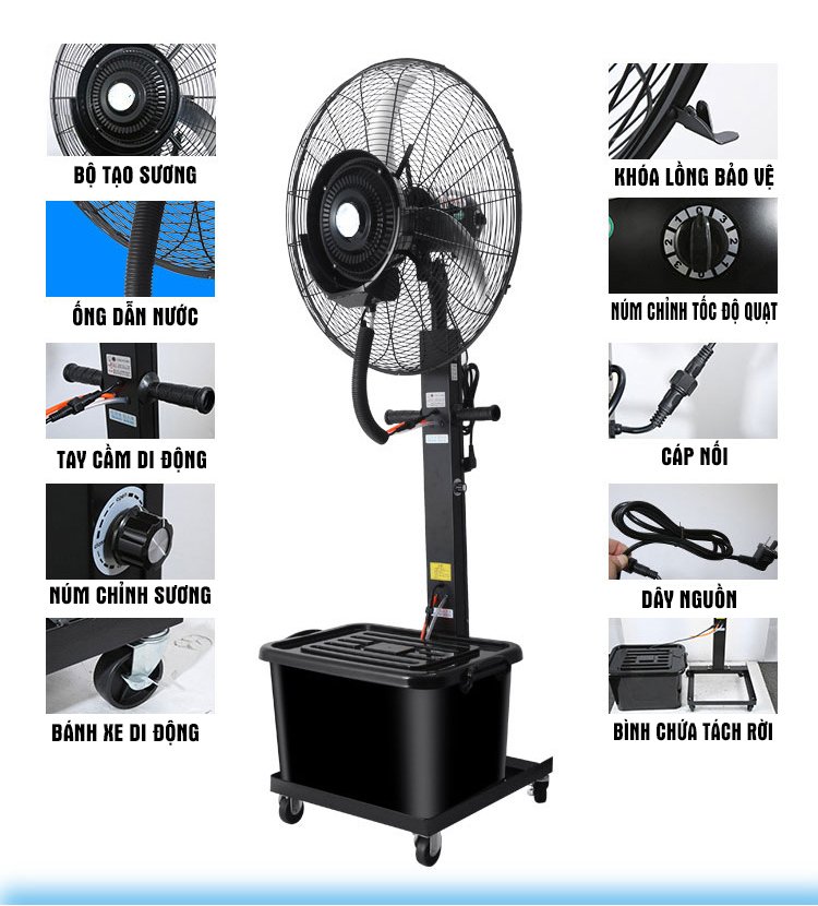 Quạt phun sương công nghiệp Ebisu MF-26C03