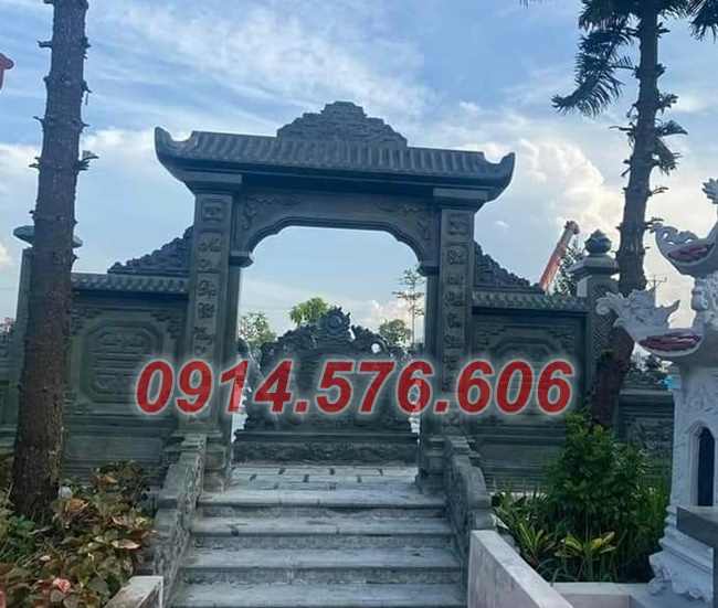 22+ mẫu cổng nhà mồ dòng tộc đá xanh đẹp bán tấy ninh