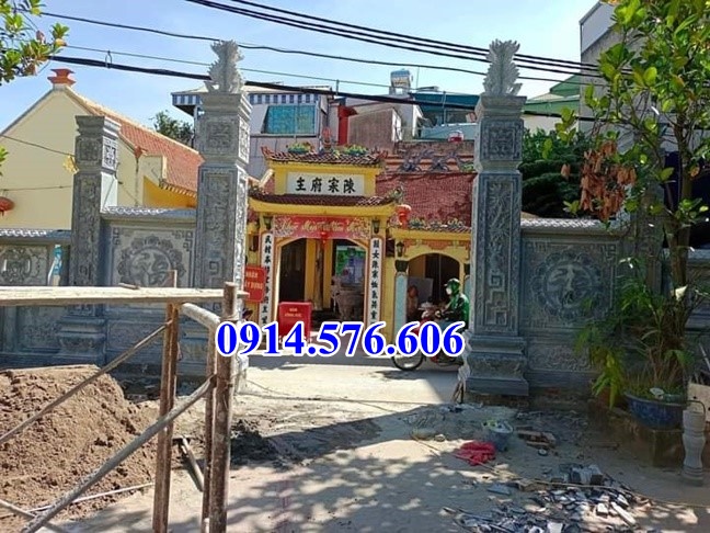 22+ mẫu cổng nhà mồ dòng tộc đá xanh đẹp bán tấy ninh