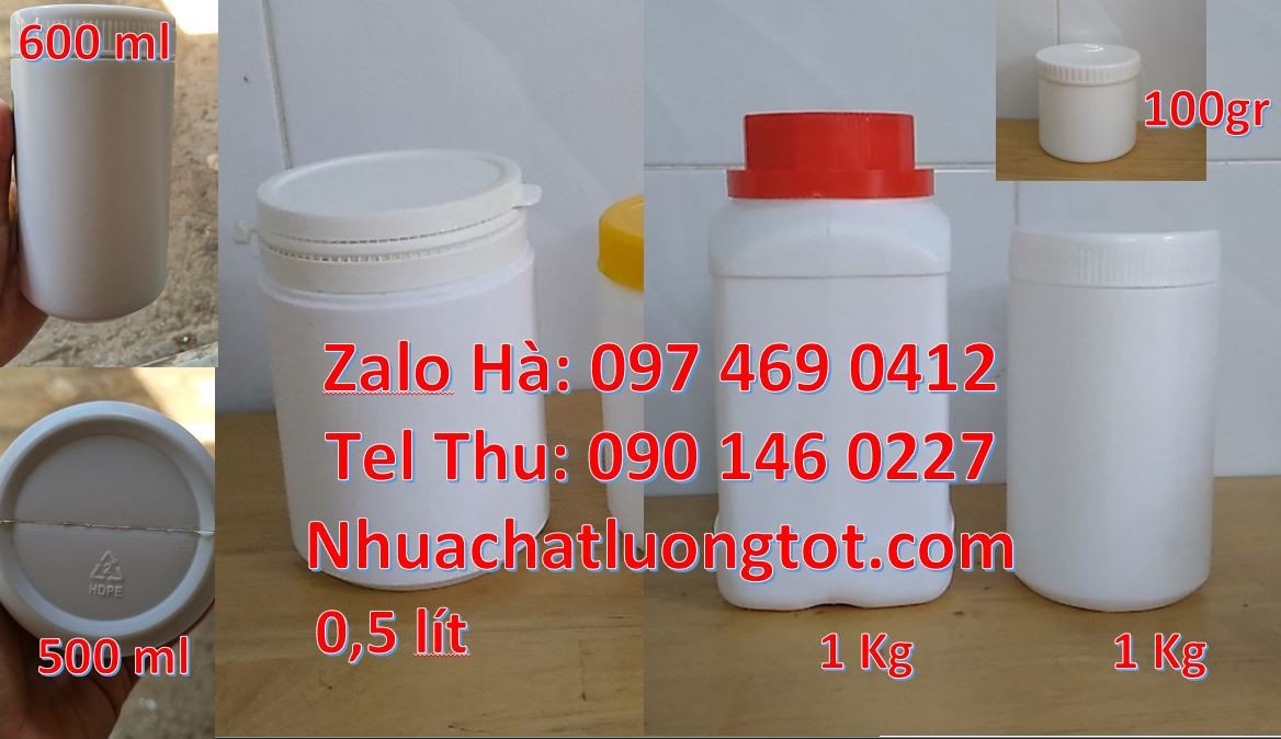 hũ nhựa 0.5kg đựng mực rim,hũ nhựa 1.5kg đựng mỹ phẩm,hũ nhựa trắng rẻ