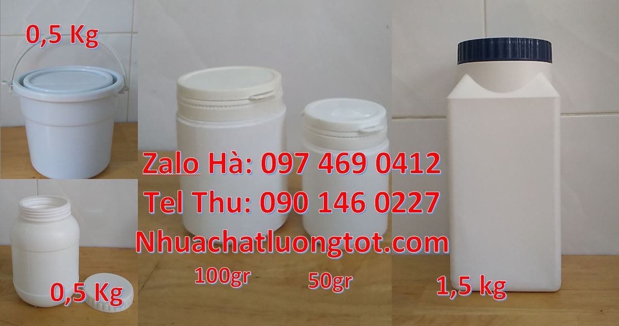 hũ nhựa 0.5kg đựng mực rim,hũ nhựa 1.5kg đựng mỹ phẩm,hũ nhựa trắng rẻ