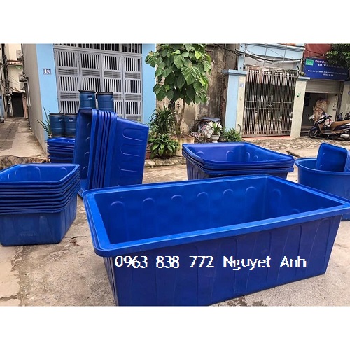 thùng nhựa chữ nhật 1100lit làm hồ bơi cho bé