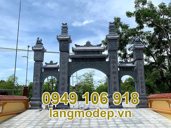 Mẫu cổng đá khu lăng mộ đẹp 2023