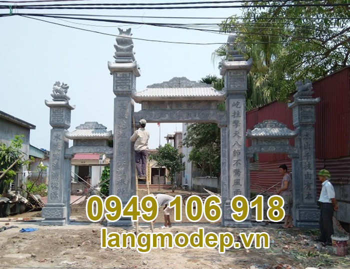 Mẫu cổng đá khu lăng mộ đẹp 2023