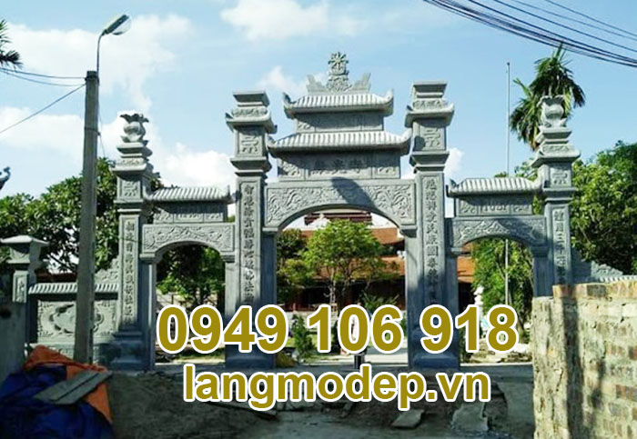 Mẫu cổng đá khu lăng mộ đẹp 2023