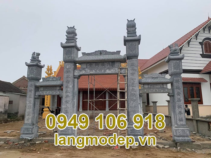 Mẫu cổng đá khu lăng mộ đẹp 2023