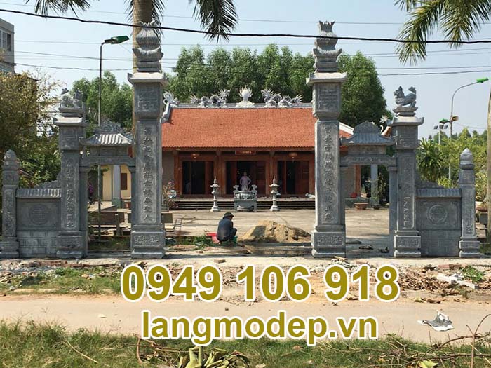 Mẫu cổng đá khu lăng mộ đẹp 2023