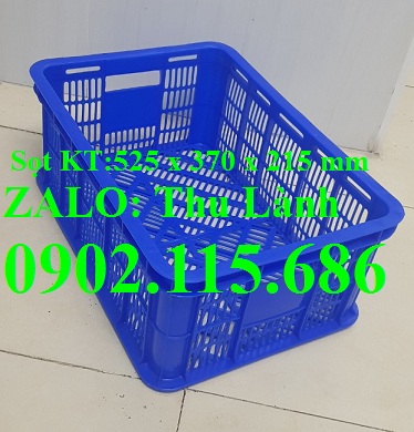 Thùng nhựa rỗng, sóng nhựa hở H215, rổ nhựa chữ nhật H215,