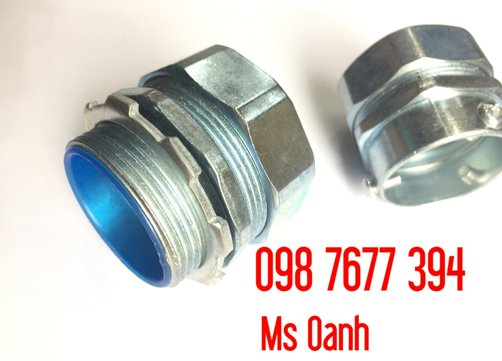 đầu nối ống ruột gà với hộp điện, đầu nối ren ngoài