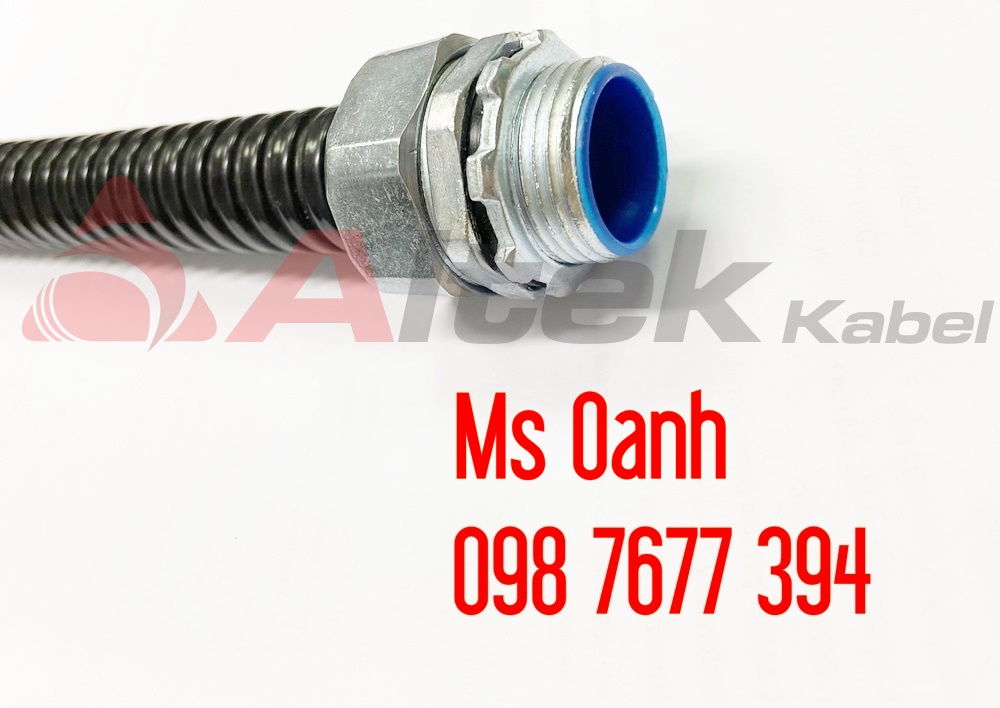 đầu nối ống ruột gà với hộp điện, đầu nối ren ngoài