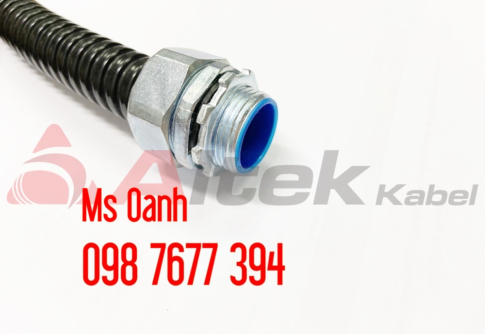 đầu nối ống ruột gà với hộp điện, đầu nối ren ngoài