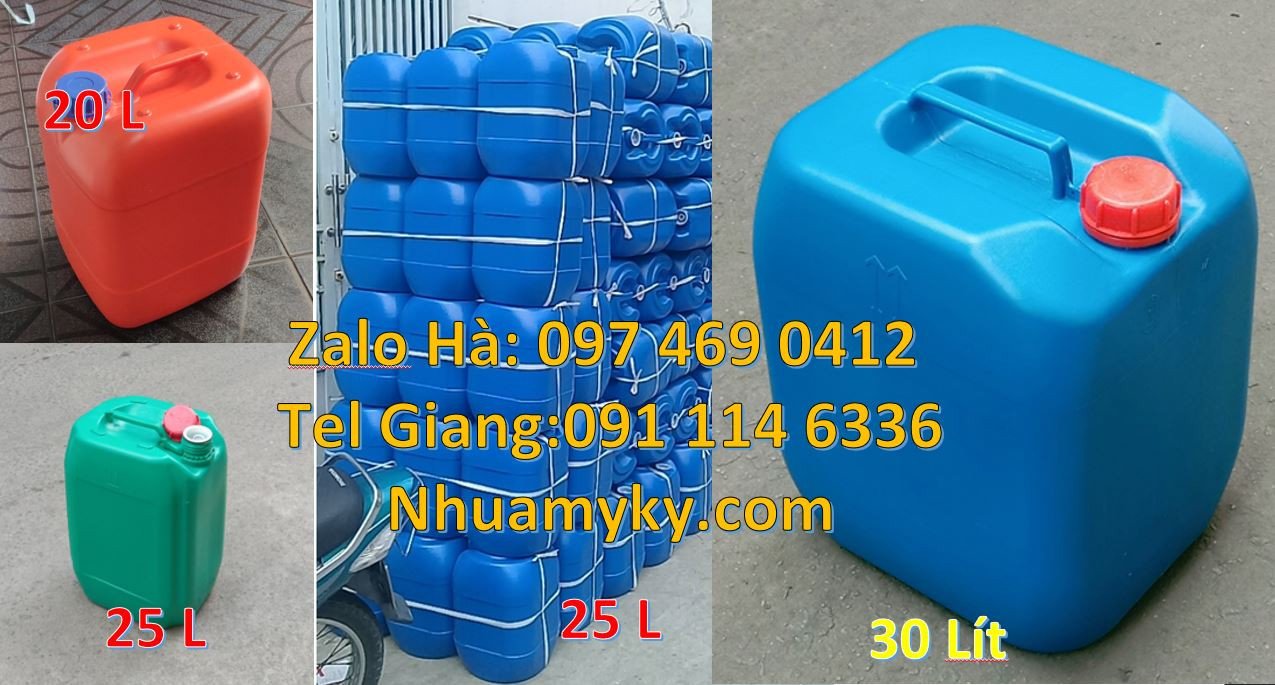can 20l đựng hóa chất,can nhựa 30l đựng rượu,can nhựa 25l đựng xăng