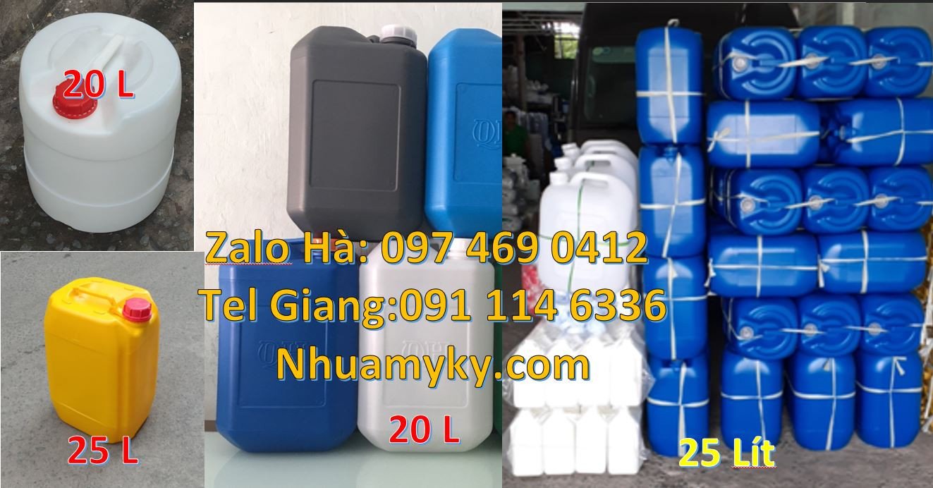 can 20l đựng hóa chất,can nhựa 30l đựng rượu,can nhựa 25l đựng xăng