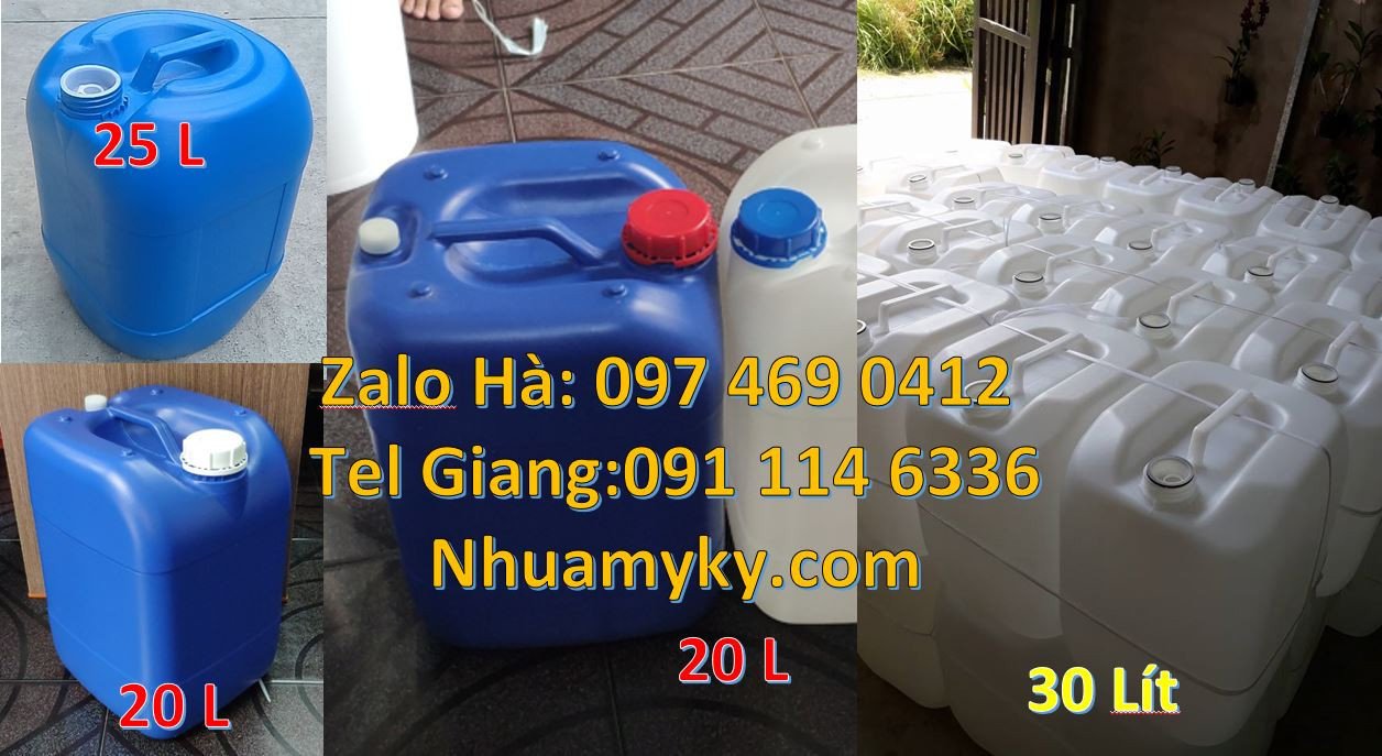 can 20l đựng hóa chất,can nhựa 30l đựng rượu,can nhựa 25l đựng xăng
