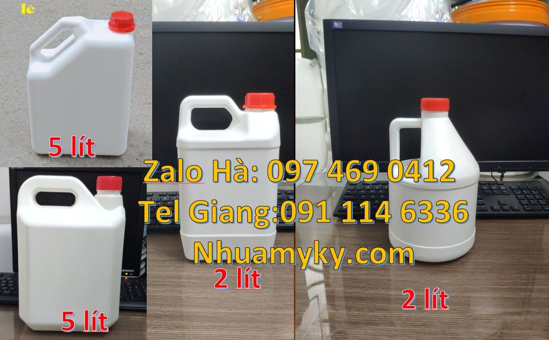 can nhựa 2l đựng nước mắm,can nhựa 5l đựng mật ong,can nhựa trắng rẻ