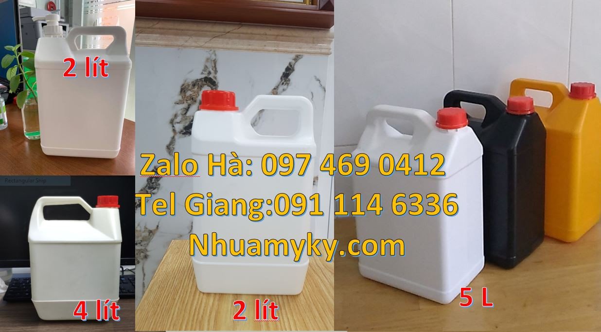can nhựa 2l đựng nước mắm,can nhựa 5l đựng mật ong,can nhựa trắng rẻ