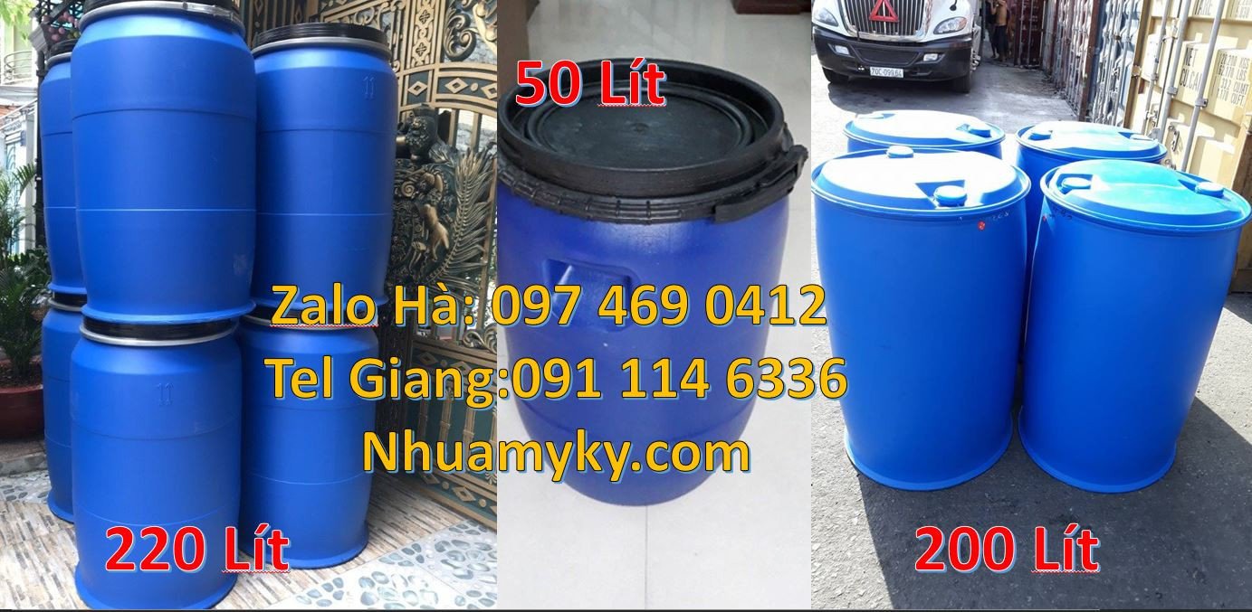 thùng phuy nhựa 150l màu xanh,thùng phuy 220l chất lượng cao,thùng phu