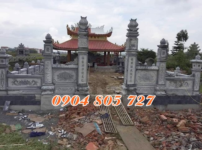 Mẫu cổng nghĩa trang bằng đá 2023