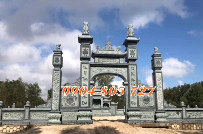 Mẫu cổng nghĩa trang bằng đá 2023